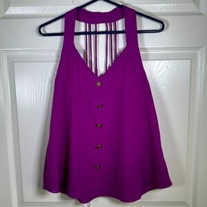 charlie & adele Magenta Women's V-Neck Blouse